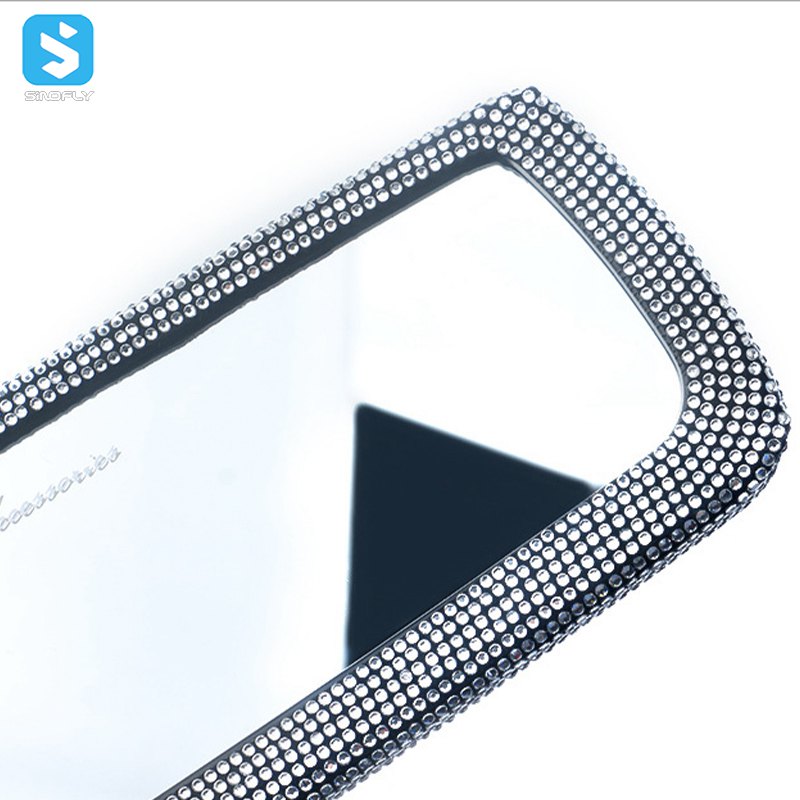 Diamondencrusted car interior mirror decoration